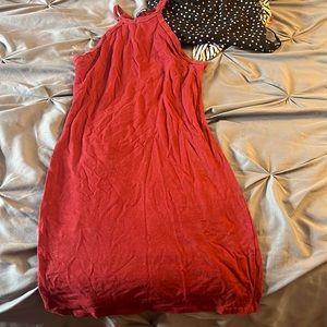 High neck mini dress